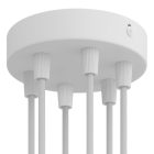 Cylindrical metal 6-hole ceiling rosette set