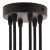 Cylindrical metal 6-hole ceiling rosette set