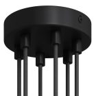 Cylindrical metal 6-hole ceiling rosette set