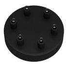 Cylindrical metal 6-hole ceiling rosette set