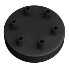 Cylindrical metal 6-hole ceiling rosette set