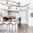 Cylindrical metal 6-hole ceiling rosette set