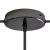 Cylindrical metal 1 central hole + 2 side holes ceiling rosette set