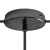 Cylindrical metal 1 central hole + 2 side holes ceiling rosette set