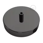 Cylindrical metal 1 central hole + 2 side holes ceiling rosette set