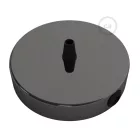 Cylindrical metal 1 central hole + 2 side holes ceiling rosette set