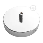 Cylindrical metal 1 central hole + 2 side holes ceiling rosette set