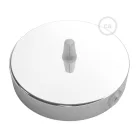 Cylindrical metal 1 central hole + 2 side holes ceiling rosette set