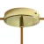 Cylindrical metal 1 central hole + 2 side holes ceiling rosette set