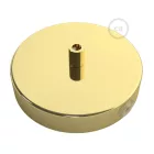 Cylindrical metal 1 central hole + 2 side holes ceiling rosette set
