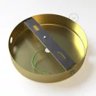 Cylindrical metal 1 central hole + 2 side holes ceiling rosette set
