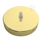 Cylindrical metal 1 central hole + 2 side holes ceiling rosette set