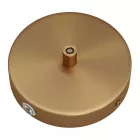 Cylindrical metal 1 central hole + 2 side holes ceiling rosette set