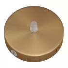 Cylindrical metal 1 central hole + 2 side holes ceiling rosette set