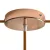 Cylindrical metal 1 central hole + 2 side holes ceiling rosette set