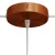 Cylindrical metal 1 central hole + 2 side holes ceiling rosette set
