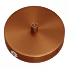 Cylindrical metal 1 central hole + 2 side holes ceiling rosette set