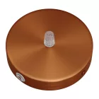 Cylindrical metal 1 central hole + 2 side holes ceiling rosette set