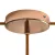 Cylindrical metal 1 central hole + 2 side holes ceiling rosette set