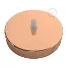 Cylindrical metal 1 central hole + 2 side holes ceiling rosette set