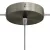Cylindrical metal 1 central hole + 2 side holes ceiling rosette set