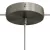 Cylindrical metal 1 central hole + 2 side holes ceiling rosette set