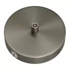 Cylindrical metal 1 central hole + 2 side holes ceiling rosette set