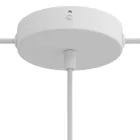 Cylindrical metal 1 central hole + 2 side holes ceiling rosette set