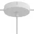 Cylindrical metal 1 central hole + 2 side holes ceiling rosette set