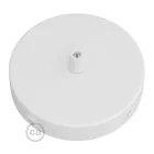 Cylindrical metal 1 central hole + 2 side holes ceiling rosette set