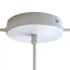 Cylindrical metal 1 central hole + 2 side holes ceiling rosette set