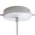 Cylindrical metal 1 central hole + 2 side holes ceiling rosette set