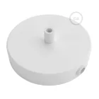 Cylindrical metal 1 central hole + 2 side holes ceiling rosette set