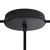 Cylindrical metal 1 central hole + 2 side holes ceiling rosette set