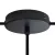 Cylindrical metal 1 central hole + 2 side holes ceiling rosette set