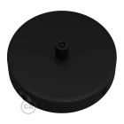 Cylindrical metal 1 central hole + 2 side holes ceiling rosette set