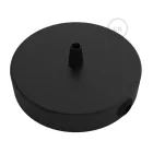Cylindrical metal 1 central hole + 2 side holes ceiling rosette set