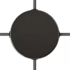 Cylindrical metal ceiling rosette set with 4 holes (connection box)