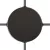 Cylindrical metal ceiling rosette set with 4 holes (connection box)