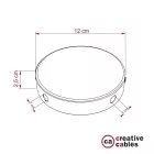 Cylindrical metal ceiling rosette set with 4 holes (connection box)