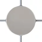 Cylindrical metal ceiling rosette set with 4 holes (connection box)