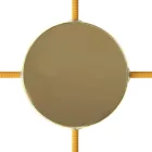 Cylindrical metal ceiling rosette set with 4 holes (connection box)