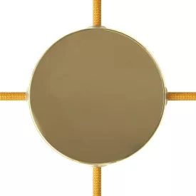   Cylindrical metal ceiling rosette set with 4 holes (connection box)