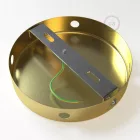 Cylindrical metal ceiling rosette set with 4 holes (connection box)
