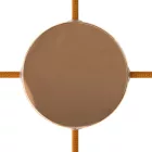 Cylindrical metal ceiling rosette set with 4 holes (connection box)