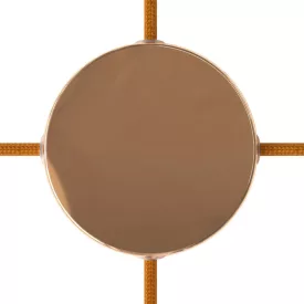   Cylindrical metal ceiling rosette set with 4 holes (connection box)