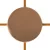 Cylindrical metal ceiling rosette set with 4 holes (connection box)