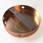 Cylindrical metal ceiling rosette set with 4 holes (connection box)