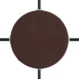   Cylindrical metal ceiling rosette set with 4 holes (connection box)