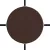 Cylindrical metal ceiling rosette set with 4 holes (connection box)